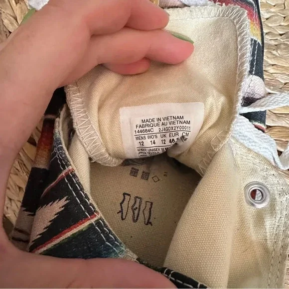 Converse Chuck Taylor HI Top Limited Edition 1446 MultiColor Woven Print Sneaker - Picture 6 of 6